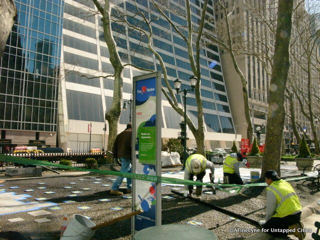 The renovation of the Ping Pong area along 42nd Street near Sixth Avenue