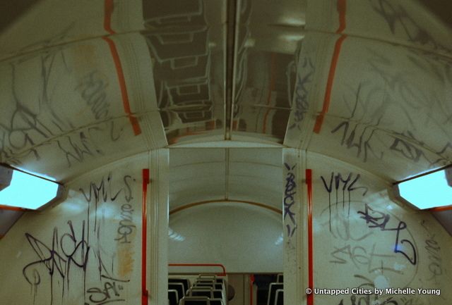 RER Train Interior-Graffiti-Subway Paris-France-Metro