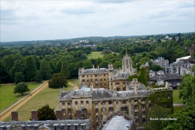 College of St John the Evangelist taken from the Chapel Tower, Cripps Building in distance