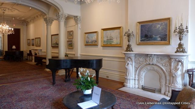 The Maritime works of John Stobart grace the walls of the Parlor floor