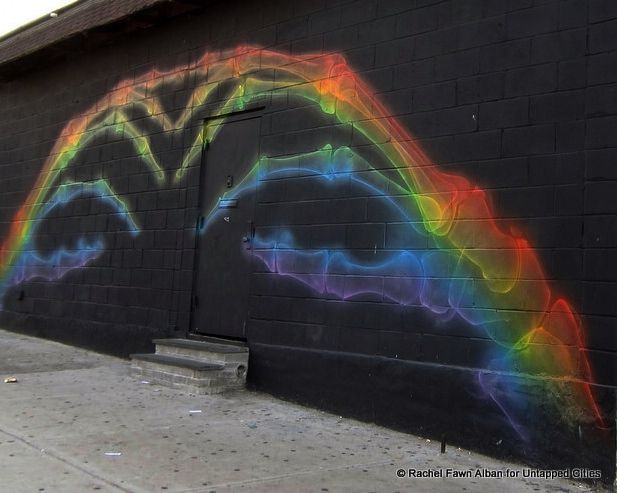 Mural by London based street artist Shok-1 near the Jefferson Street Station.