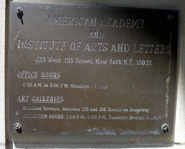 Bronze plaque at the West 155th Street entrance