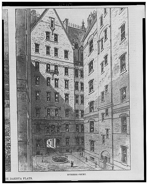 Dakota apartments upper west side interior court sketch Sabrina Romano Untapped Cities