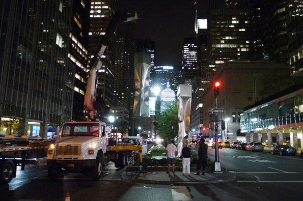 Ewerdt Hilgemann-Moments in a Stream-Park Avenue Mall-Implosion Sculptures-Stainless Steel-NYC-16