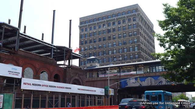 Construction at the Corn Exchange Bank Building next to the Metro North Station