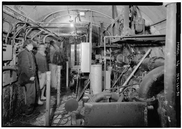 The Holland Tunnel, middle pump room in north tunnel. Vintage NYC Photography. Sabrina Romano. Untapped Cities