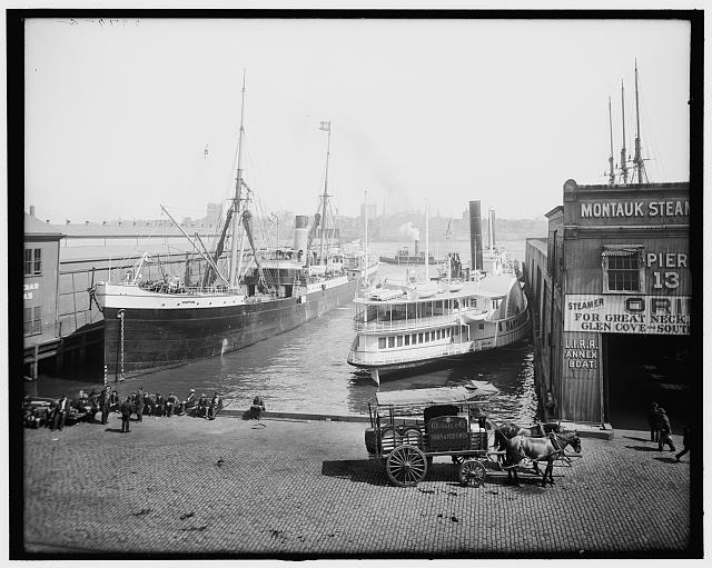 Piers at end of Wall Street-NYC-Vintage Photograph