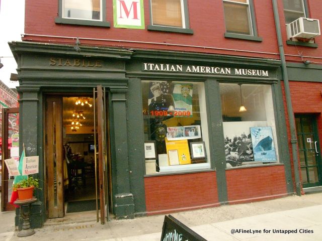 Entrance to the Italian American Museum on the corner of Grand and Mulberry Streets