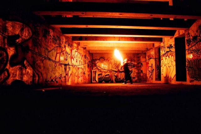 NYC Subway-Pyrotechnic Fire Art-__MacGyver-Urban Exploration-006