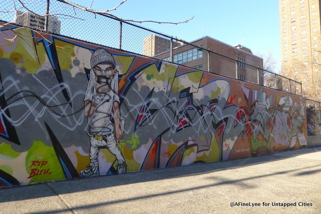 The wall facing Park Avenue prior to Labor Day weekend