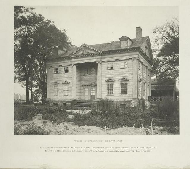 Apthrope Mansion-Charles Ward Apthorp-Bloomingdale Road-Broadway-Upper West Side-NYC