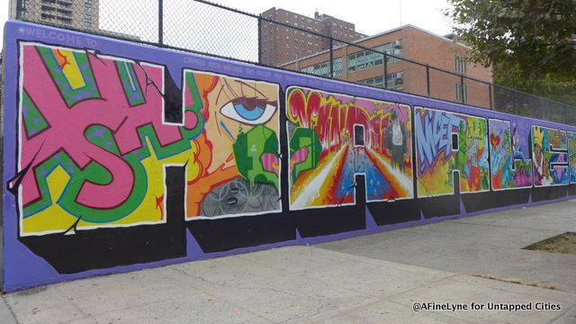 Entire wall facing Park Avenue painted over Labor Day weekend