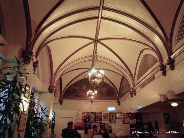 Ceiling in the front room at the historic Cafe' Edison