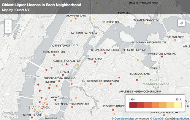 Oldest Liquor License-Place to Drink-Each Neighborhood-Ben Wellington-I Quant NY-NYC