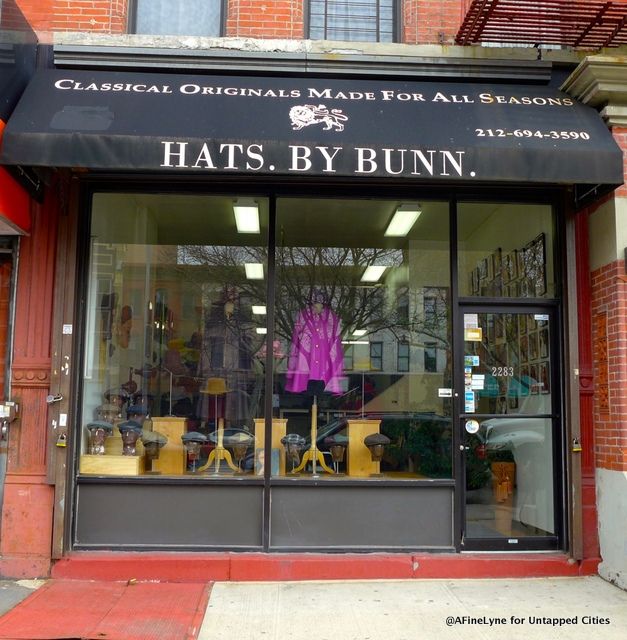 Hats by Bunn. A beautiful shop on Adam Clayton Powell Jr. Blvd. near 135th Street