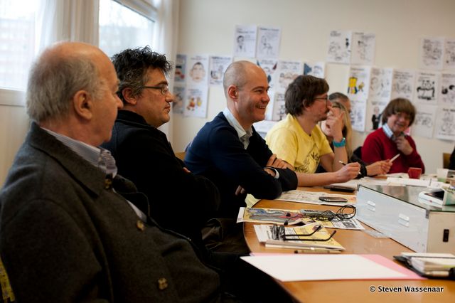 Charlie Hebdo Headquarters-Paris-Editorial Meeting-Steven Wassenaar-012