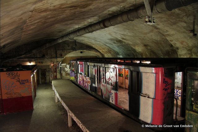 Paris-Metro Station Villiers-Storage Track-Abandoned Metro Subway Trains.23 AM