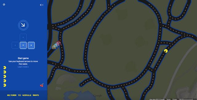 Pac-Man Google Maps-Screenshot-NYC-Central Park