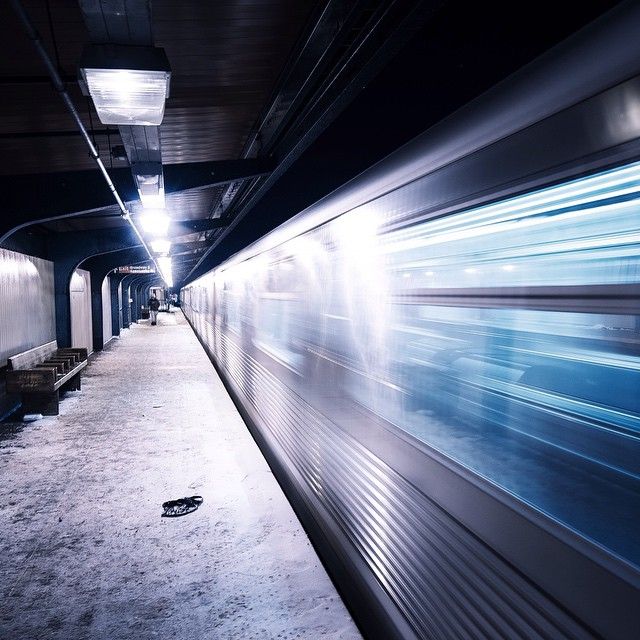 UntappedCities BigScreen Instagram Contest Photo, Subway, Train , NYC ,NY life, waiting, speeding train, train blur, photogrpahy, cool shot , Street , urbanism