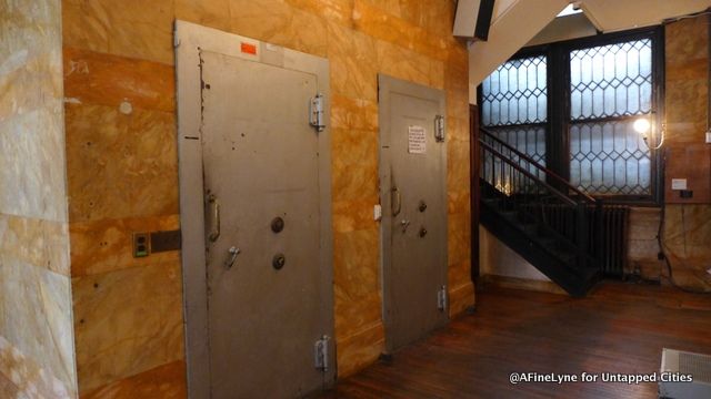 Two of the original bank vaults. We were told there is a larger vault in the basement, which was not open to view.