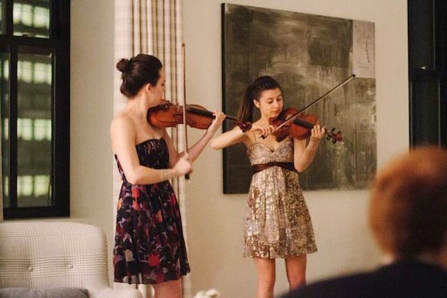 Vivonne supper club NYC Untapped Cities violin players