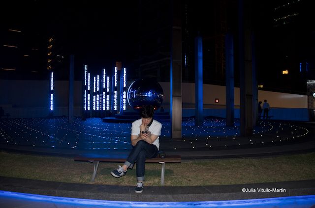 Blue Seoul at night