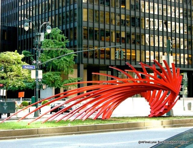 One of the seven Calatrava sculptures on Park Avenue