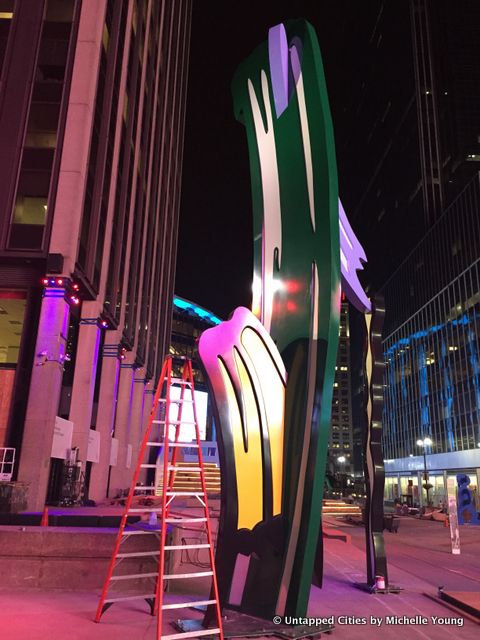 33rd Street Pedestrian Plaza-Penn Station-Vornado Realty Trust-Roy Lichtenstein Sculpture-NYC