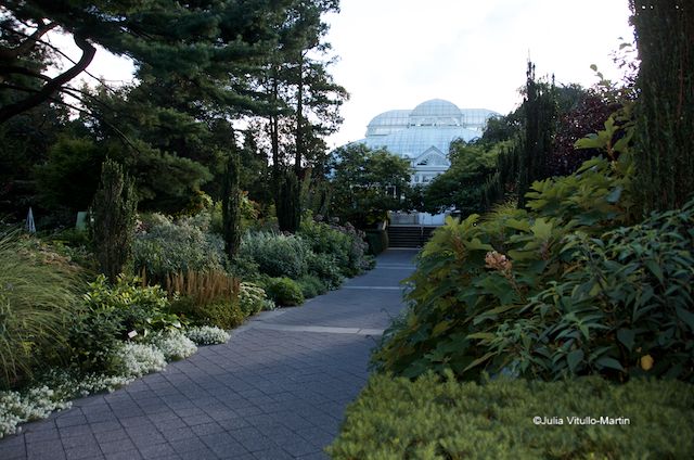 The perennial border leading to the Haupt was designed by Lynden Miller.