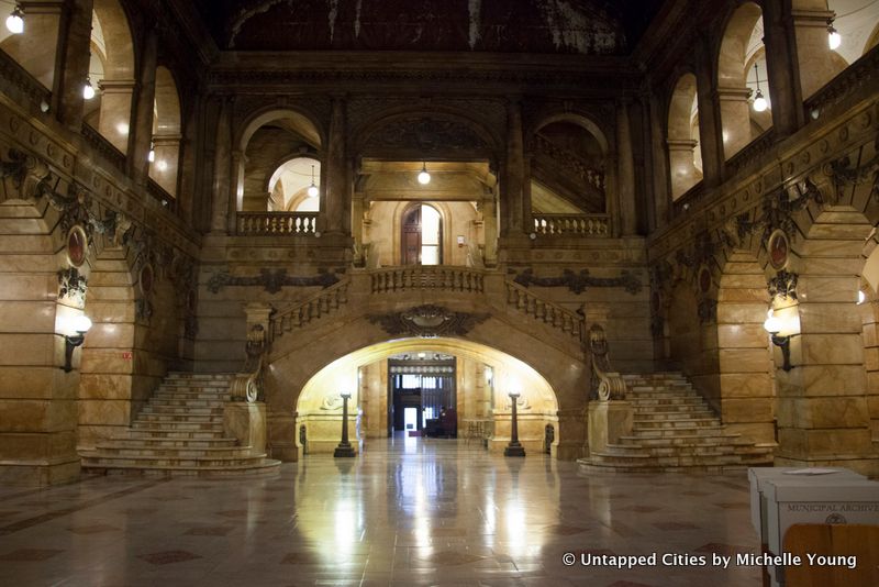 Interior of the Municipal Archives in NYC