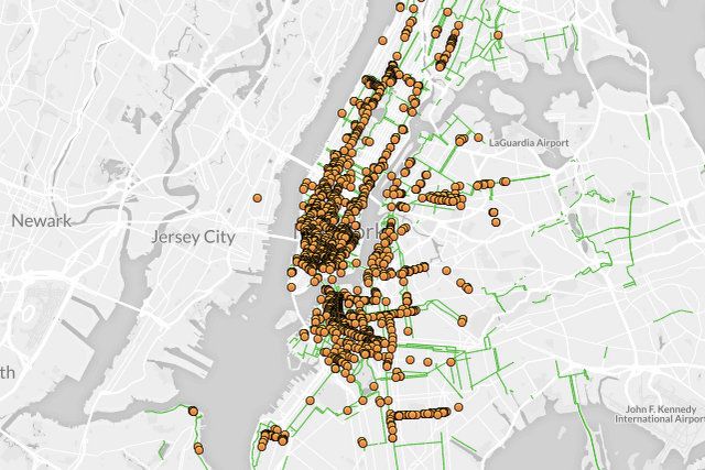 WNYC - Bike Blockers - Untapped Cities - Manhattan .05 PM