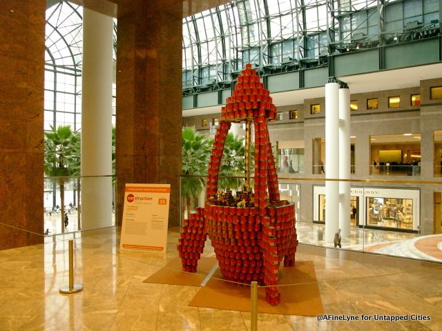 Canstruction at ArtsBrookfield for City Harvest Untapped Cities AFineLyne