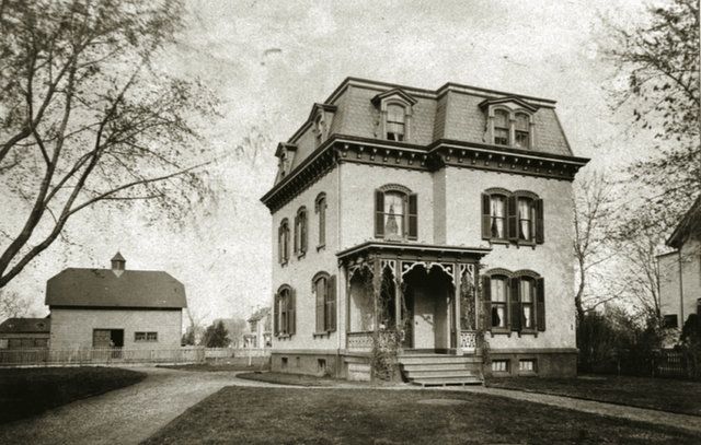 Garden City-Brick Disciple house, ca.1875, John Kellum, architect. Village of Garden City, NY, Archives Collection