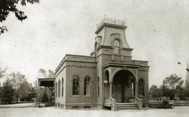 Garden City’s first railroad station and post office, ca.1873. Village of Garden City, NY, Archives Collection-NYC