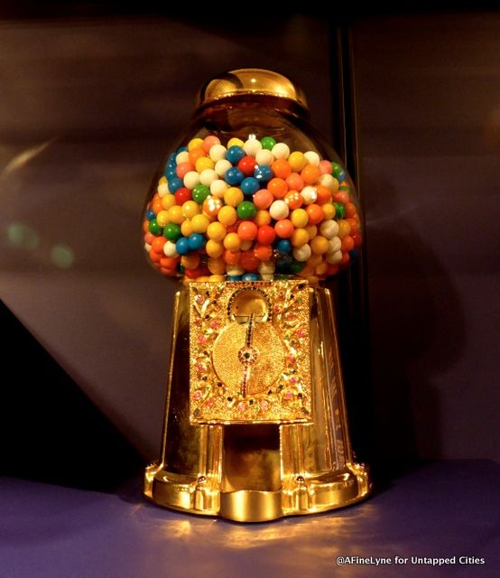 Gold gumball machine Sydney Mobell Untapped Cities AFineLyne