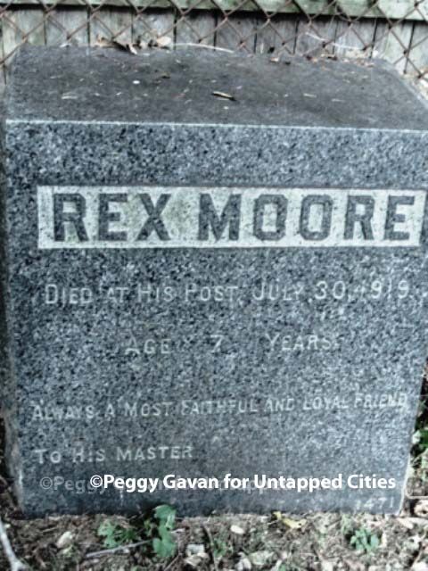 RexMoore-grave-Fordham Manor-Untapped Cities-Peggy Gavan