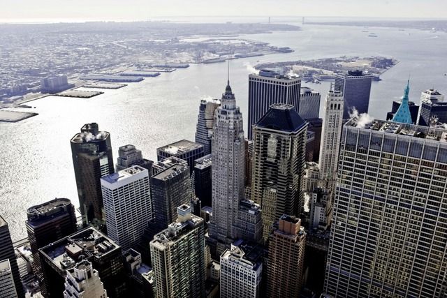 70 Pine Aerial View-Downtown NYC-Art Deco-Skyscraper-Rose Associates