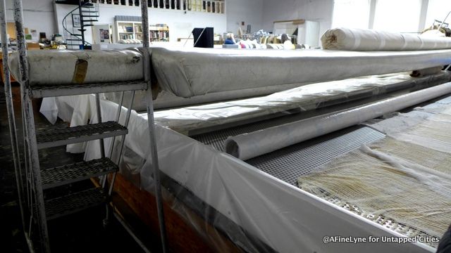 The Wash Table at Textile Lab of St John the Divine for Tapestries Untapped Cities AFineLyne