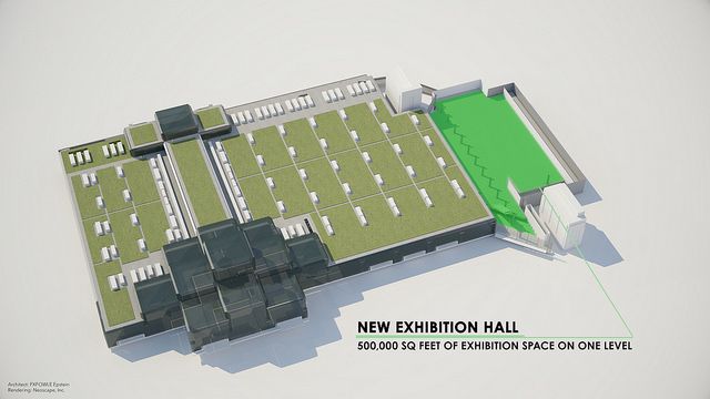 Plans for Javits Center Expansion Include Building The Largest Ballroom In The Northeast_Exhibition Hall model_Cuomo_Untapped Cities_NYC_Stephanie Geier