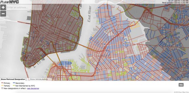 PlowNYC-Real Time Snow Removal-NYC.gov-Blizzard Jonas-NYC-Fun Maps