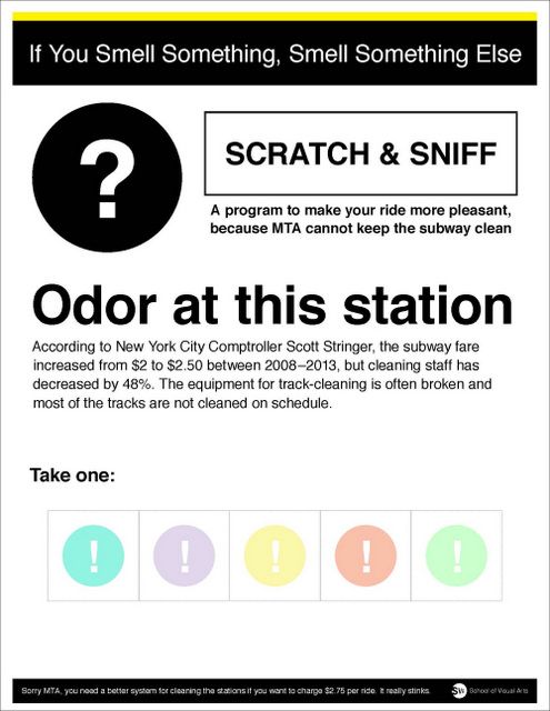 If You Smell Something Smell Something Else-MTA Guerrilla Campaign-School of Visual Arts SVA-Angela Kim-NYC Subway-002