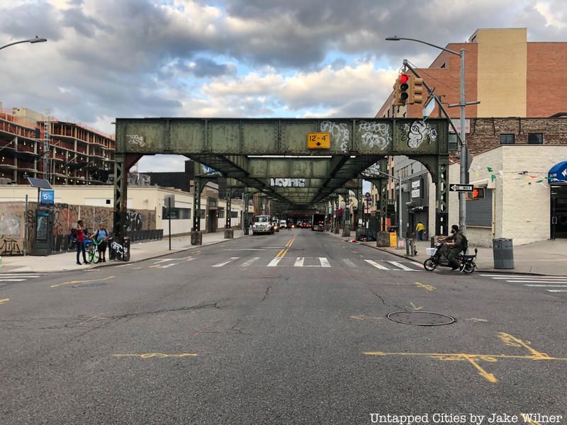 Myrtle Avenue train track remnants