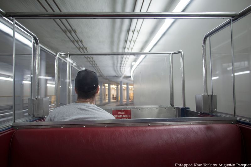 View from inside subway car at U.S. Capitol