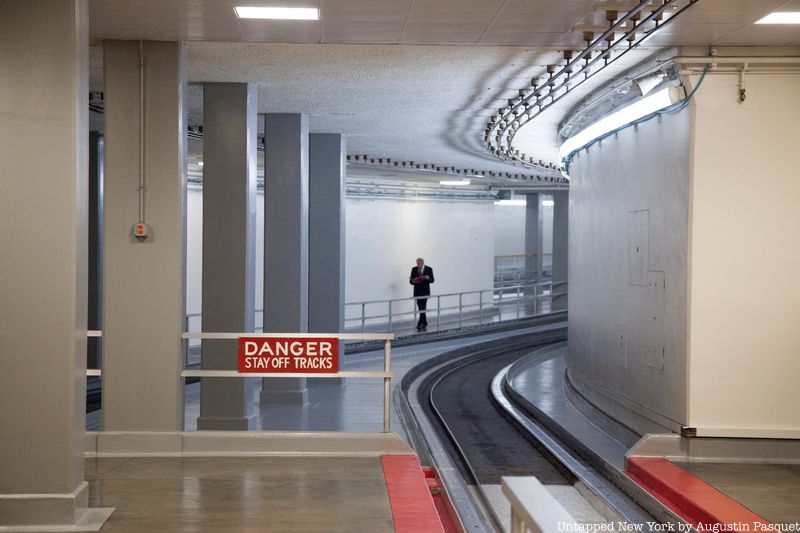 Man walking in tunnels under U.S Capitol 