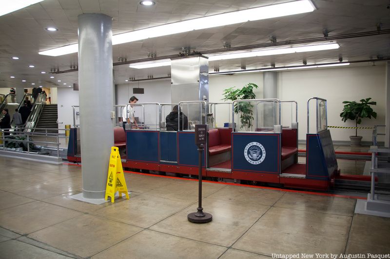 subway car at terminus at us capitol