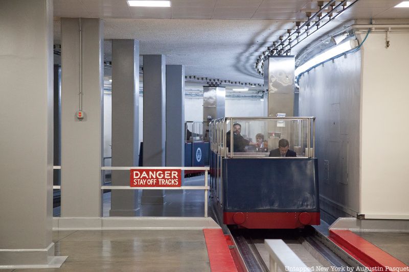 U.S. Capitol subway car approaching