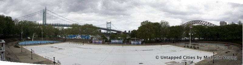 Astoria Park Diving Pool-Queens-Hells Gate Bridge-NYC-Panorama-4