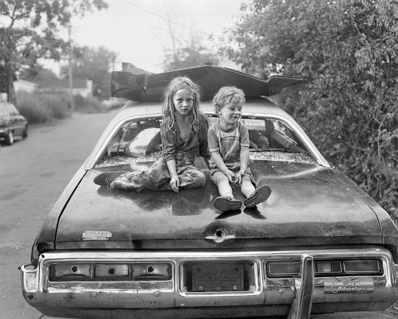 Children on Wrecked Car-Christine Osinski-Staten Island-NYC-Untapped Cities