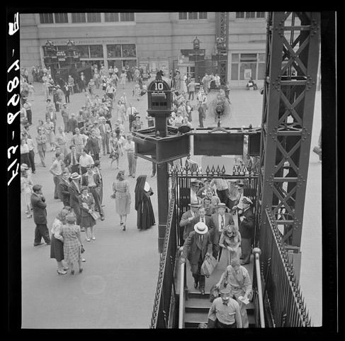 Penn Station Vintage Photograph-Spade Fence-Interior-NYC