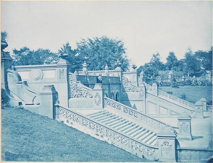 Central Park-Augustus Hepp-Blue Cyanotype Large Format Photo-Museum of the City of NY-NYC-15